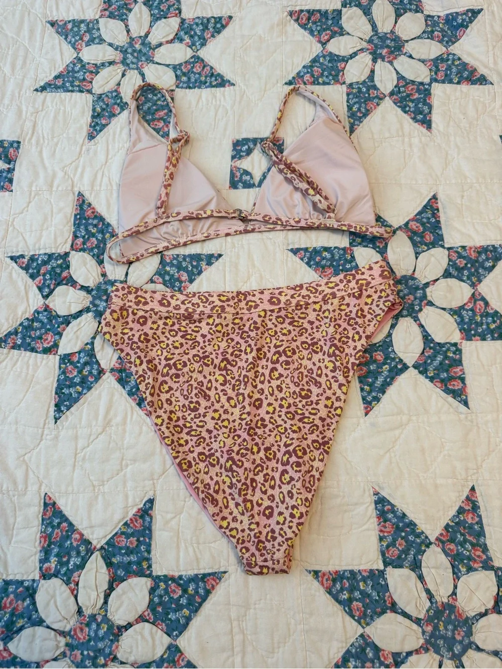 Dippin Daisy Leopard Print Pink Bikini Set